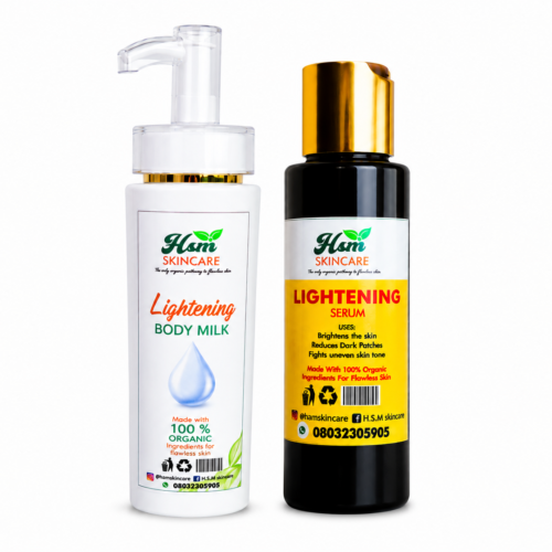 Lightening Body milk and lightening serum combo