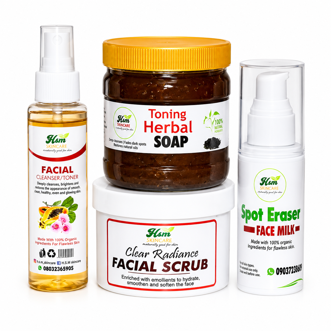 HSM Facial Kit for Hormonal Acne, Pimples & Hyperpigmentation