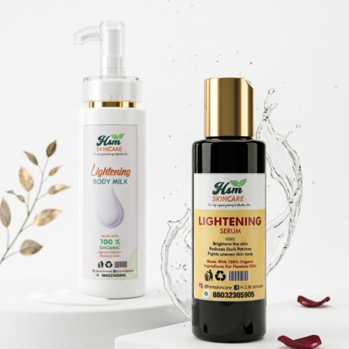 Lightening Body milk and lightening serum combo